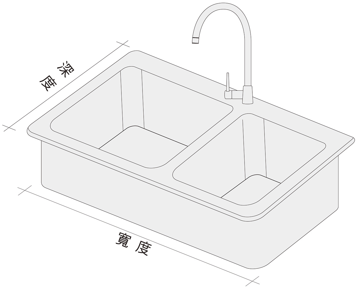 雙槽水槽;